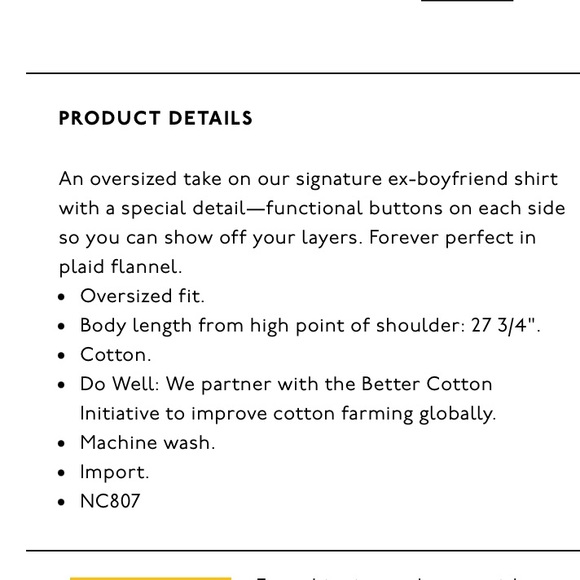 Madewell Flannel Side Button Ex Boyfriend Shirt - Picture 6 of 14